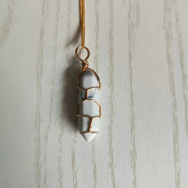 Natural Stone Pendant Necklace-Jupi Collects Online Market