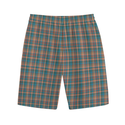 100% Cotton Orange and Green Plaid Shorts-Jupi Collects Online Market