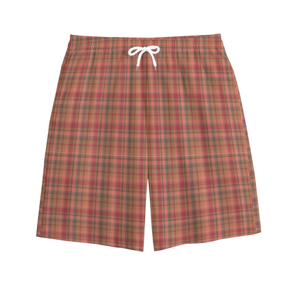 100% Cotton Warm Tone Plaid Shorts-Jupi Collects Online Market