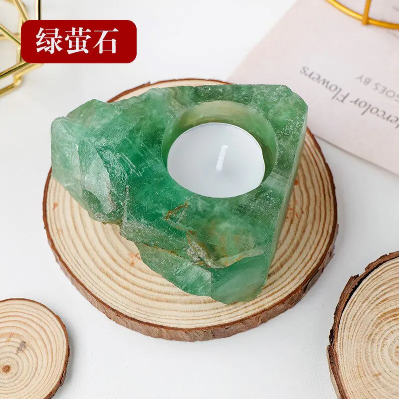 Natural Crystals Candle Holder-Jupi Collects Online Market