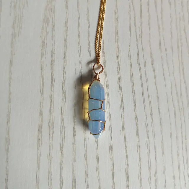 Natural Stone Pendant Necklace-Jupi Collects Online Market