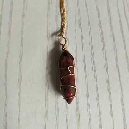 Natural Stone Pendant Necklace-Jupi Collects Online Market