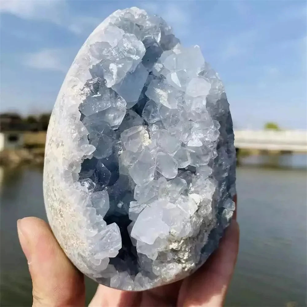 Blue Celestite Crystal Cluster Geode-Jupi Collects Online Market