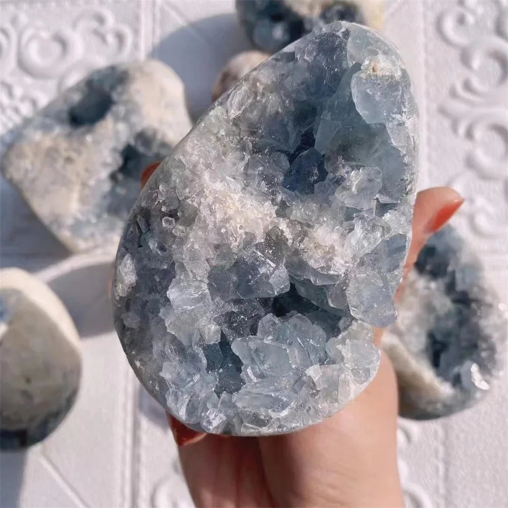 Blue Celestite Crystal Cluster Geode-Jupi Collects Online Market