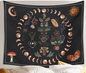 Botanical Celestial Moon Phase Wall Tapestry-Jupi Collects Online Market