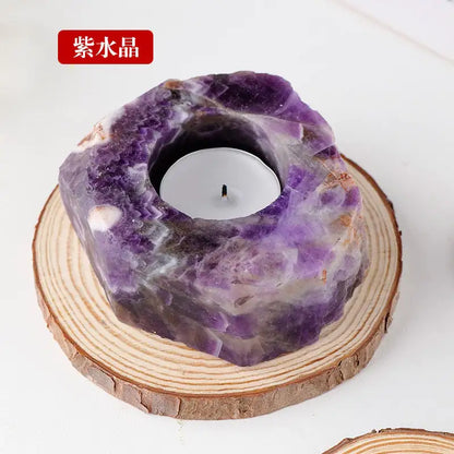 Natural Crystals Candle Holder-Jupi Collects Online Market