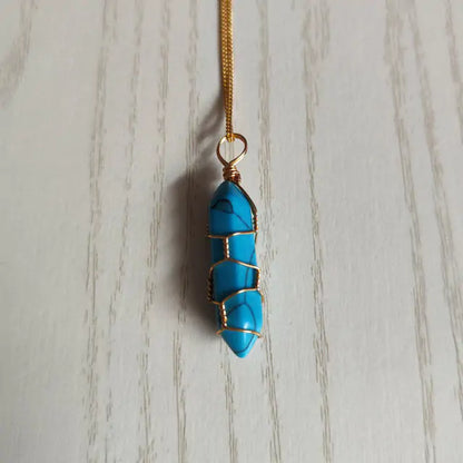 Natural Stone Pendant Necklace-Jupi Collects Online Market